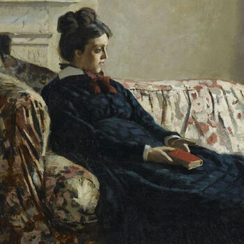 Méditation. Madame Monet au canapé (vers 1871) - olio su tela; 48,2x74,5 cm; inv. RF 3665 - Paris, Musée d’Orsay - © RMN-Grand Palais (musée d’Orsay) /Gérard Blot